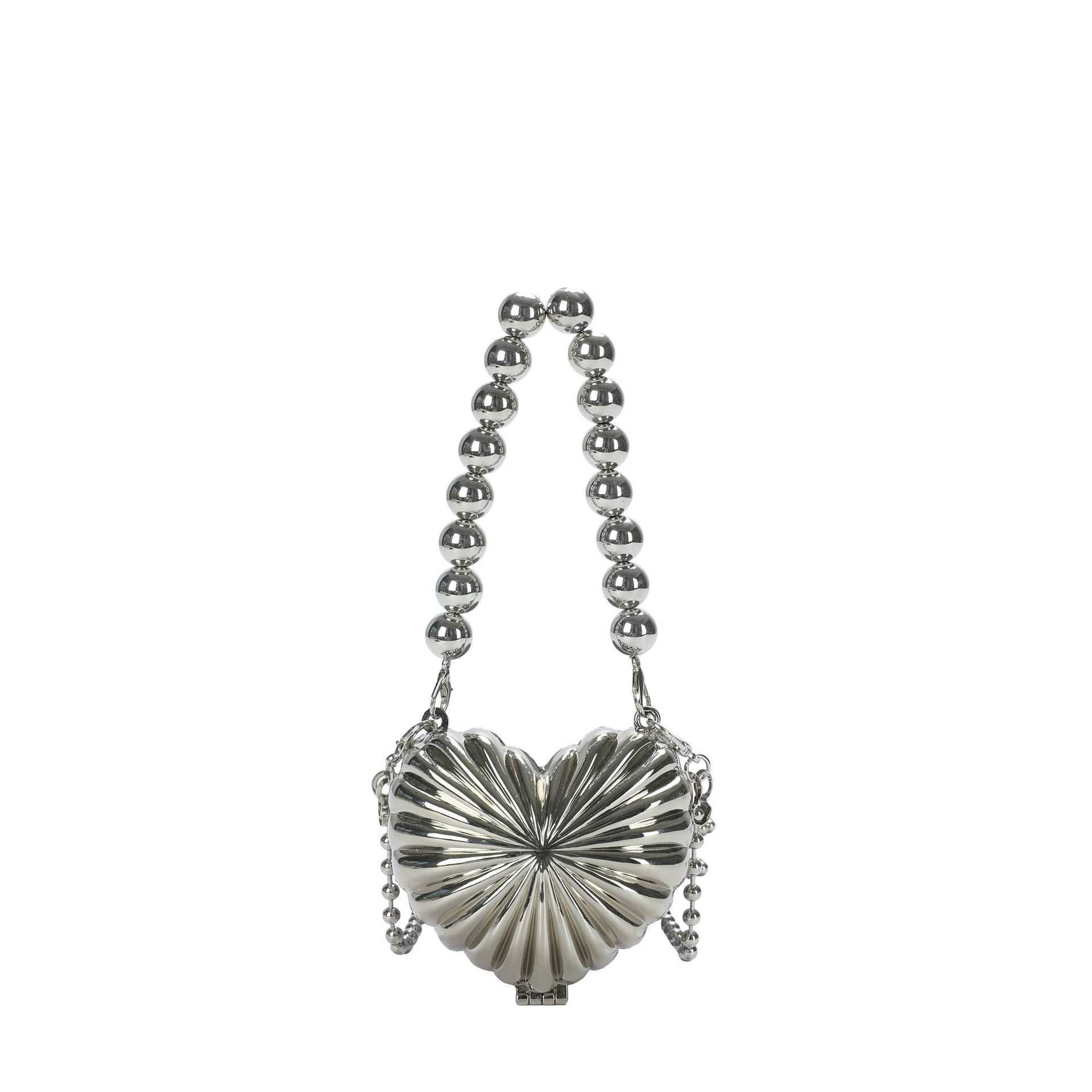 Clutch Bag Summer New Handheld Mini Metal Designer Bag Elegant Banquet Bag Love Chain Shoulder Cross Shoulder Womens Bag 240920