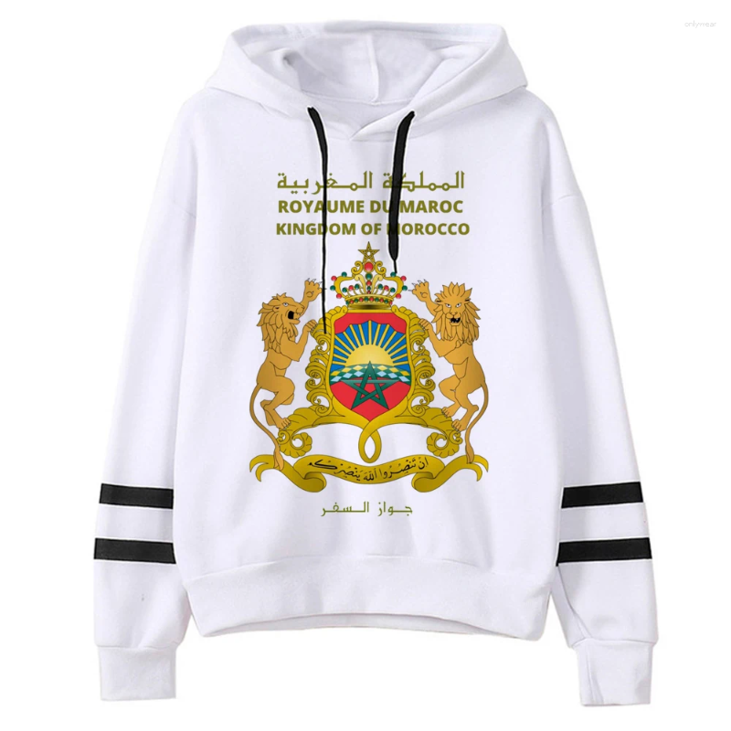 Women's Hoodies Maroc Morocco Women Long Sleeve Top Anime Gothic Harajuku Pulls Tracksuit Female Graphic
