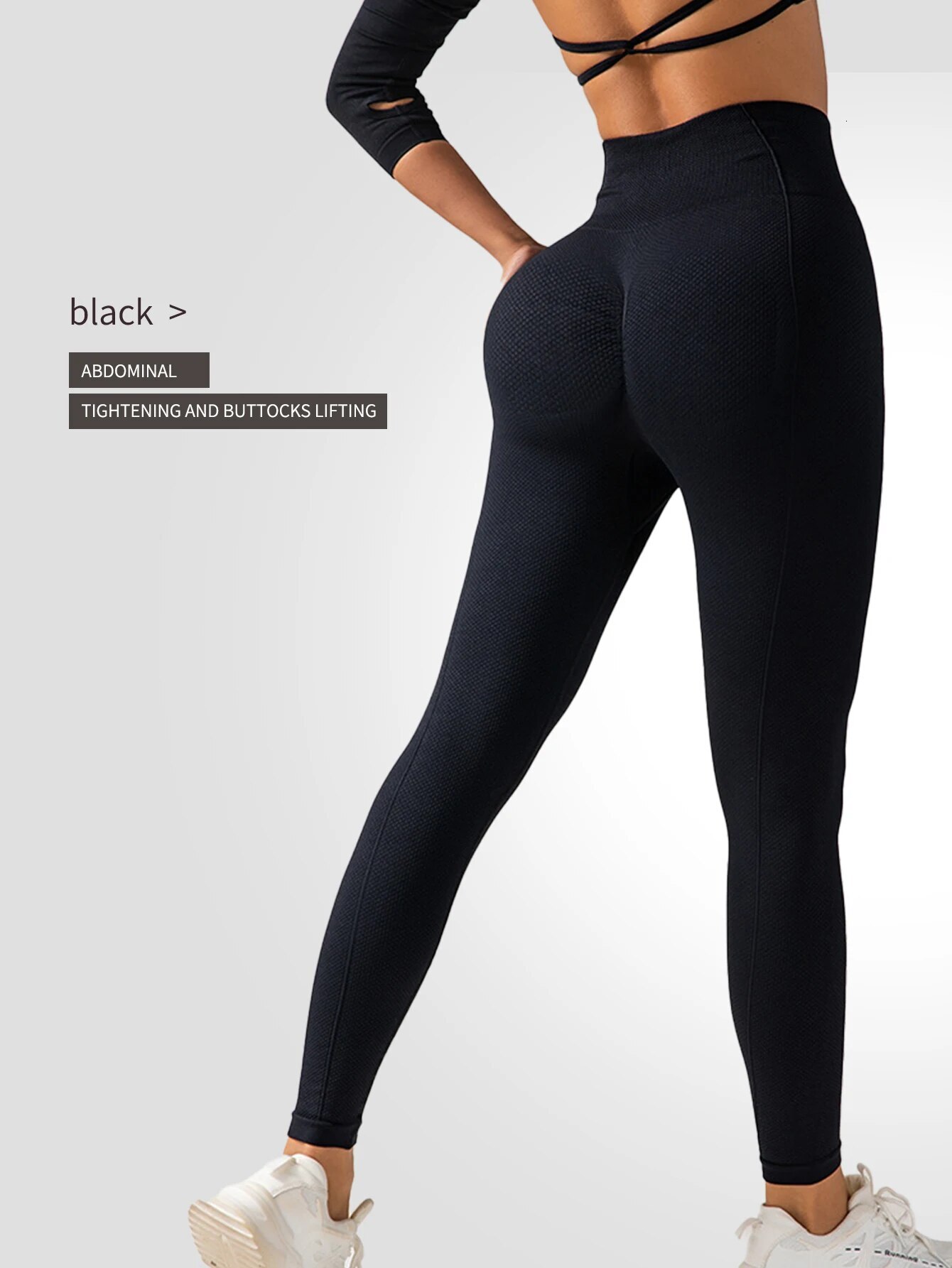 Women's Fiess With Lifted Tight Elastic Sports Pants, Peach Buttoc And High Waist Yoga Pants