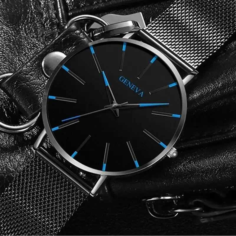 Fashion Relogio Masculino Ultra Thin Watches Mens Minimalist Watch Men Business Stainless Steel Mesh Belt Quartz WristwatchesX240923