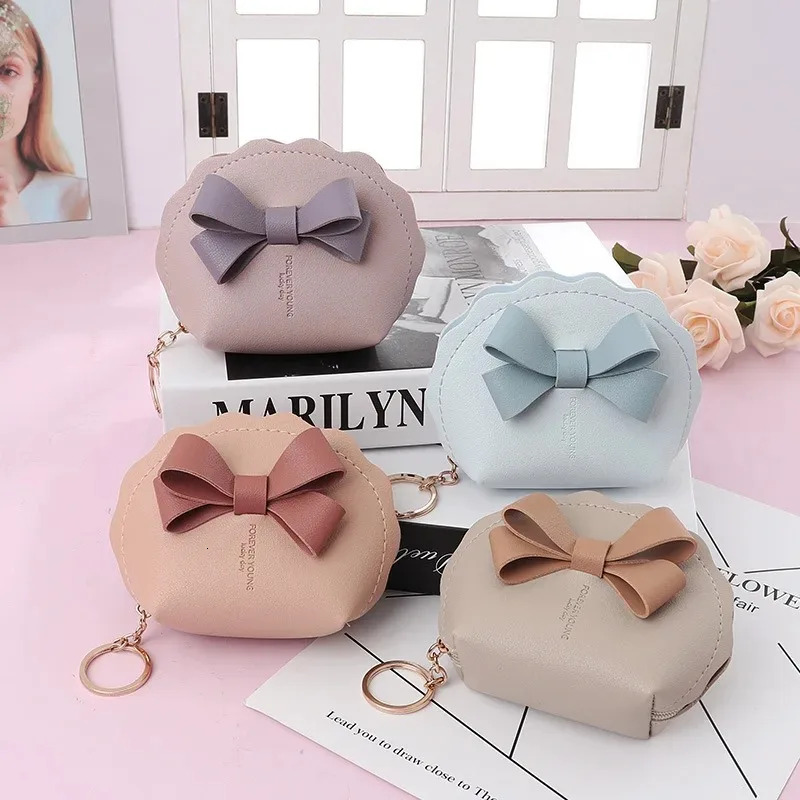 2025 Store Closing Down Clearance Sale Zipper Bow wallet Women Portable Card Holders Coin Purses PU Leather Short Wallets