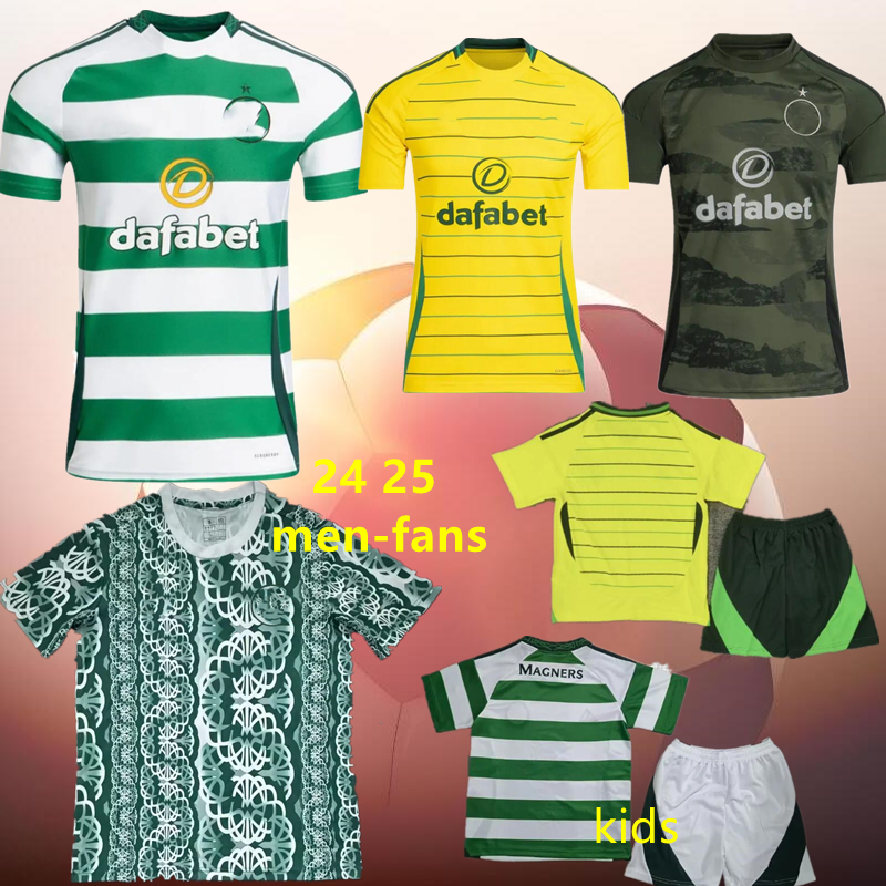 Baby Kids Clothing kit sets 2024 Children athletic ELYOUNOUSSI TURNBULL CHRISTIE outdoor apparel jersey 24 25 celticfc jerseys kids Celtic FORREST
