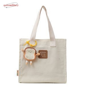 Large capacity student tutoring casual and versatile, single shoulder canvas bag, simple three-dimensional handbag, women's bag #28 Swissmilitary