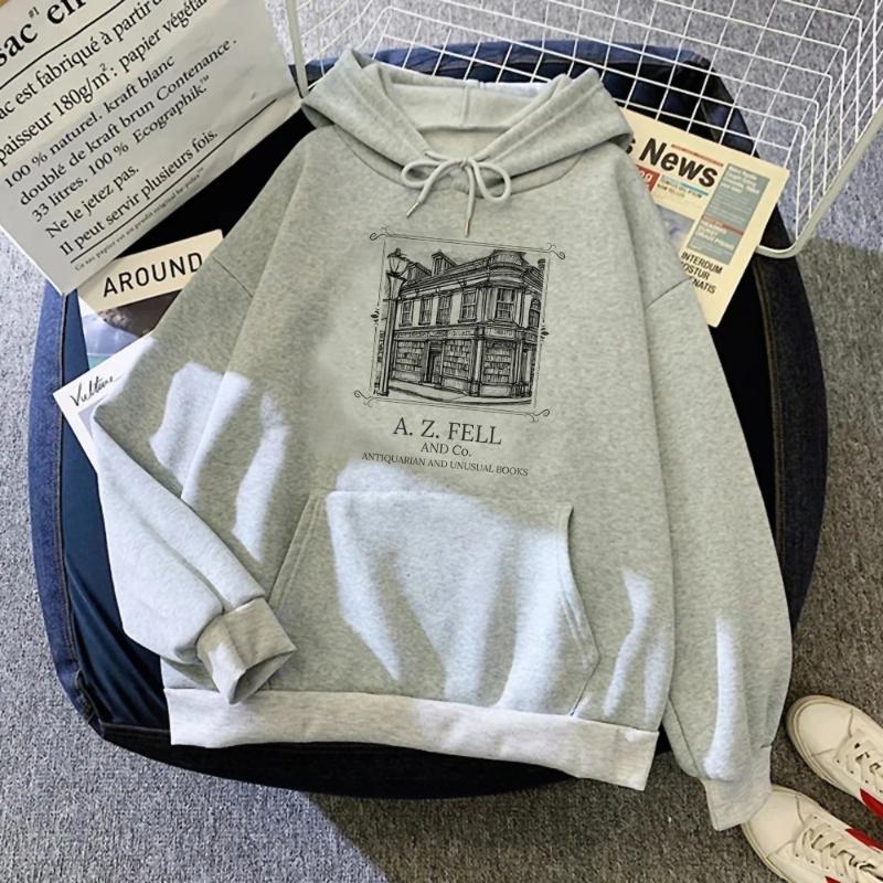 Women's Hoodies Good Omens Women Korean Style Fleece Gothic Vintage Tracksuit Pulls Female Clothing