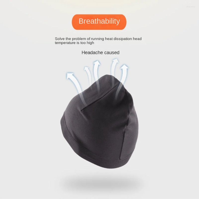Berets Skullcaps Winter Running Hats Warmer Solid Color Sport Cap Windproof Sweat Absorption Bonnet