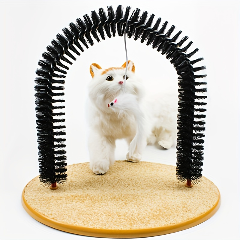 Arch-Shaped Cat Scratcher and Fur Remover for Pets