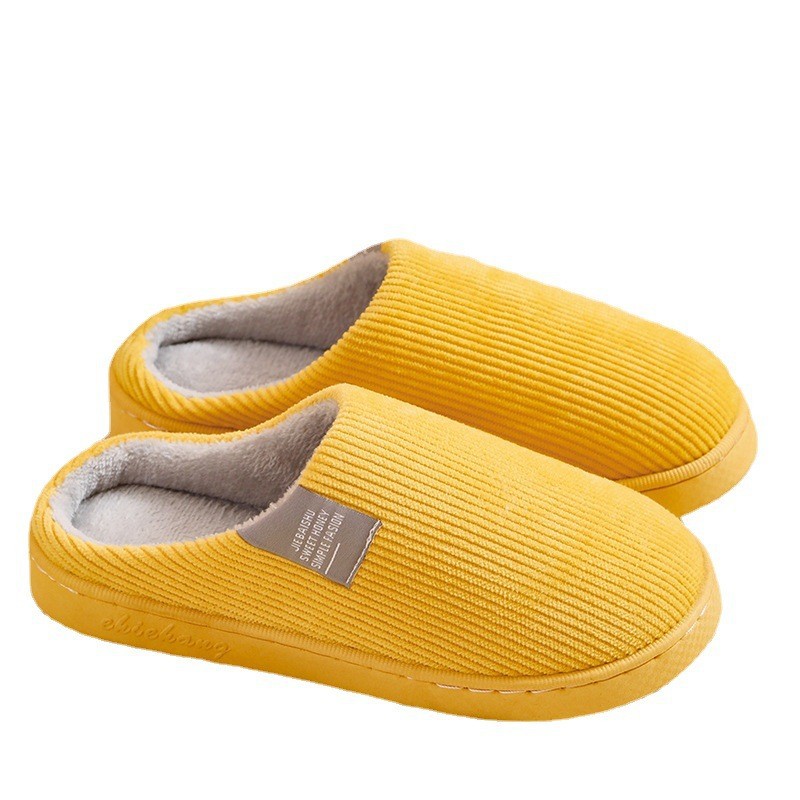 Cozy Anti-Slip Cotton Home: Warm Plush Slippers for Men & Women (2024) aded