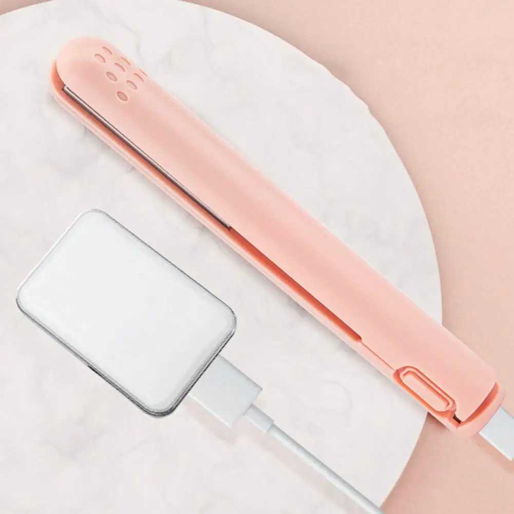 Wireless hair straightener portable USB charging mini curling iron for safe and smooth hair styling CL240923