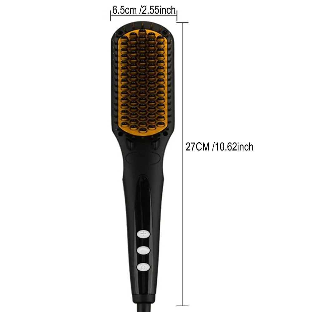 Quick hair straightener beard straightener ironing comb salon quick hot hair styling tool ceramic straightening brush CL240923