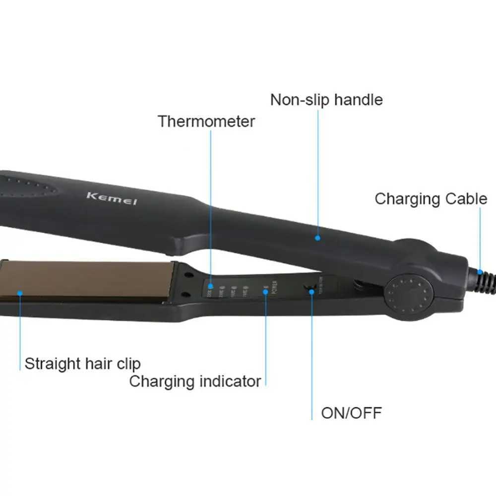 Curling and straightening dual-use straight hair splicing constant temperature 4-speed portable air bangs curling straightener CL240923