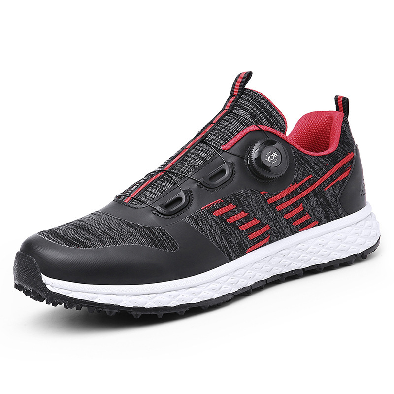ddmytiger Large mesh golf sneakers, fixed without nails, off field training shoes, fly woven breathable shoes C