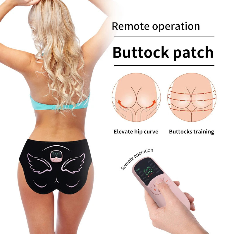 Electric Butt Muscle Stimulator EMS Hips Trainer USB Rechargable Buttocks Lifting Muscle Toner Lose Weight Burning Fat Fitness 240911