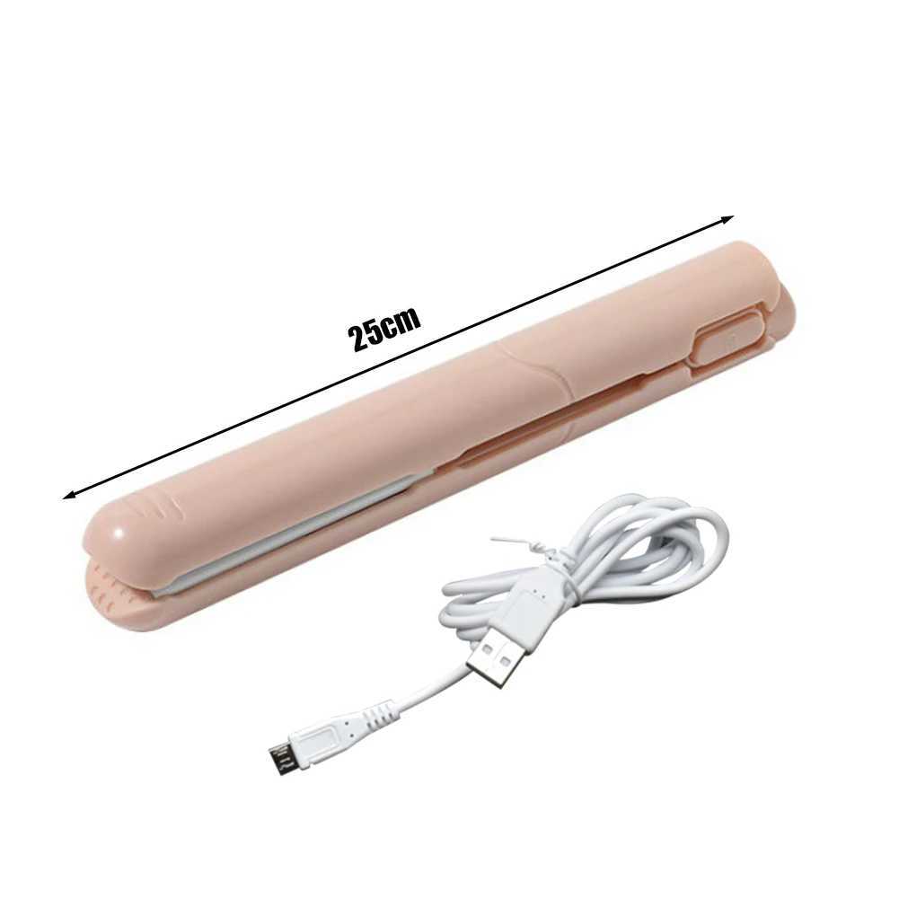 2-in-1 Mini Curling Flat Iron Ceramic USB Electronic Splicing Curler Straight Styling Tool Curler Flat Iron CL240923