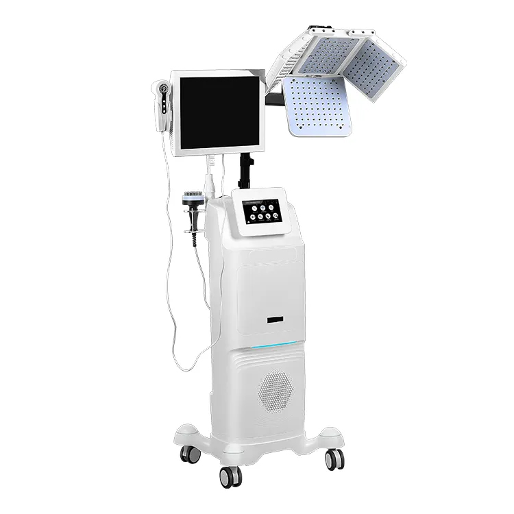 2025 New Hair Growth Salon 8 in 1 Professional 650nm Diode Laser Red Light Therapy for Scalp Health Anti-inflammation Hair Health Testing Machine