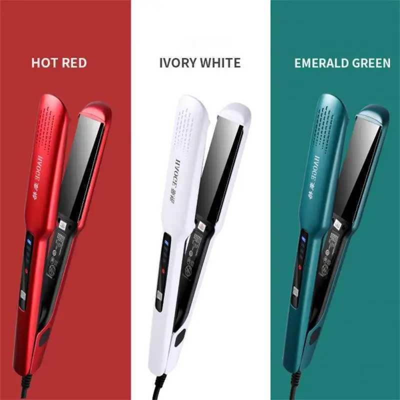 3-in-1 four level adjustable temperature professional flat iron hair straightener is a quick warm-up styling tool for wet or dry hair CL240923