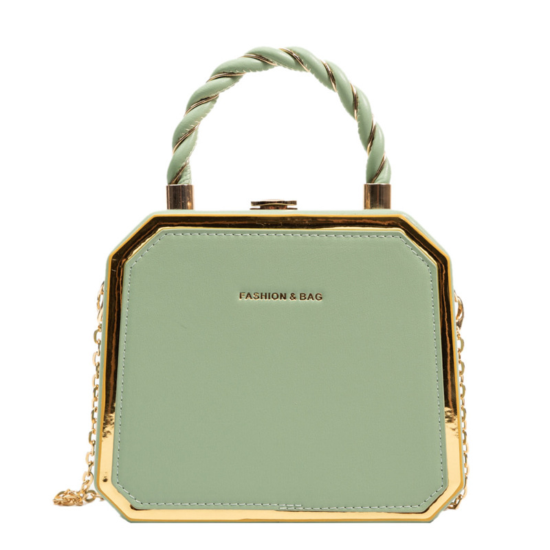 High-end and elegant handbag 2024 autumn casual simple box bag versatile chain shoulder bag