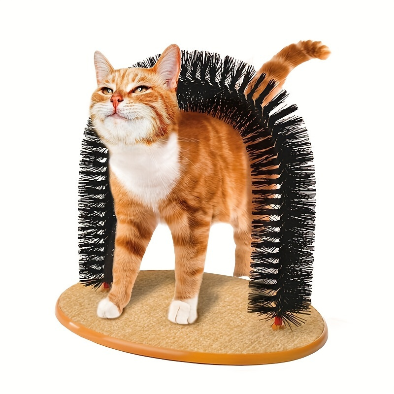 Arch-Shaped Cat Scratcher and Fur Remover for Pets