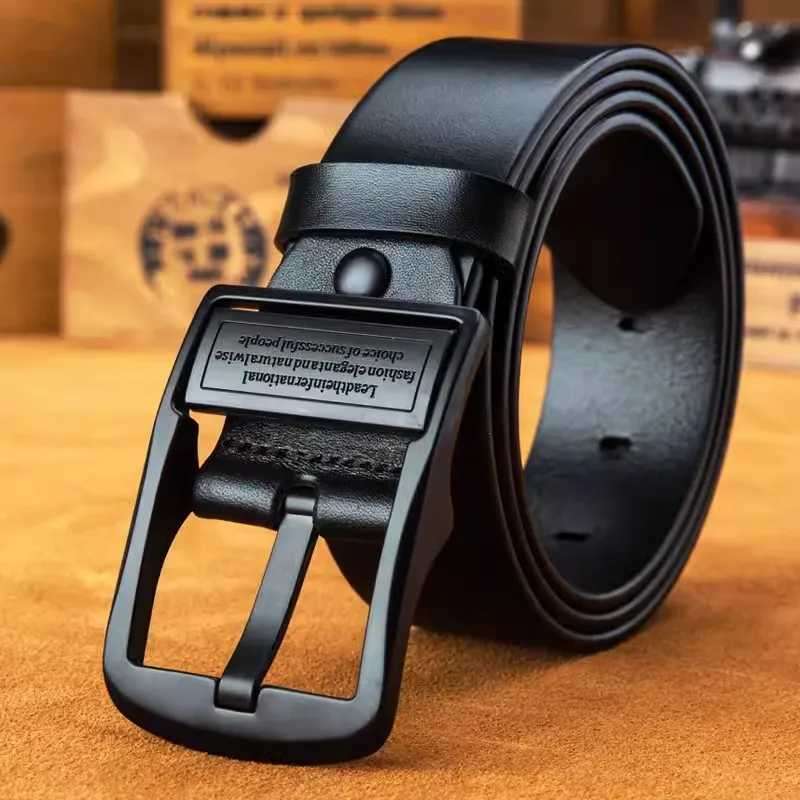 Leather For Mens High Quality Buckle Jeans Cowskin Casual Belts Business Cowboy Waistband Male Fashion DesignerX240923