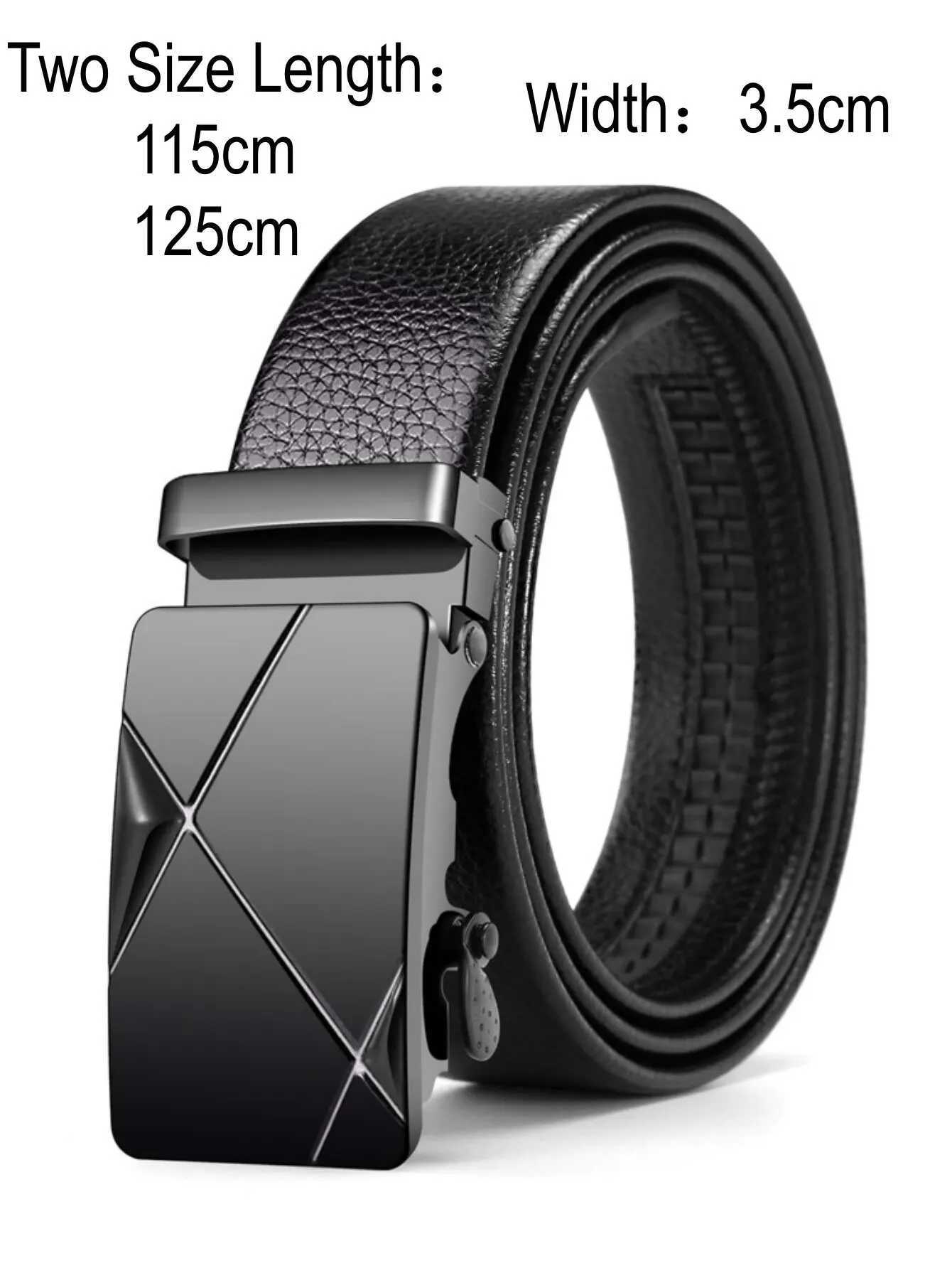Men Rectangle Shape Fashion PU Buckle Belt For Dress DecorationX240923