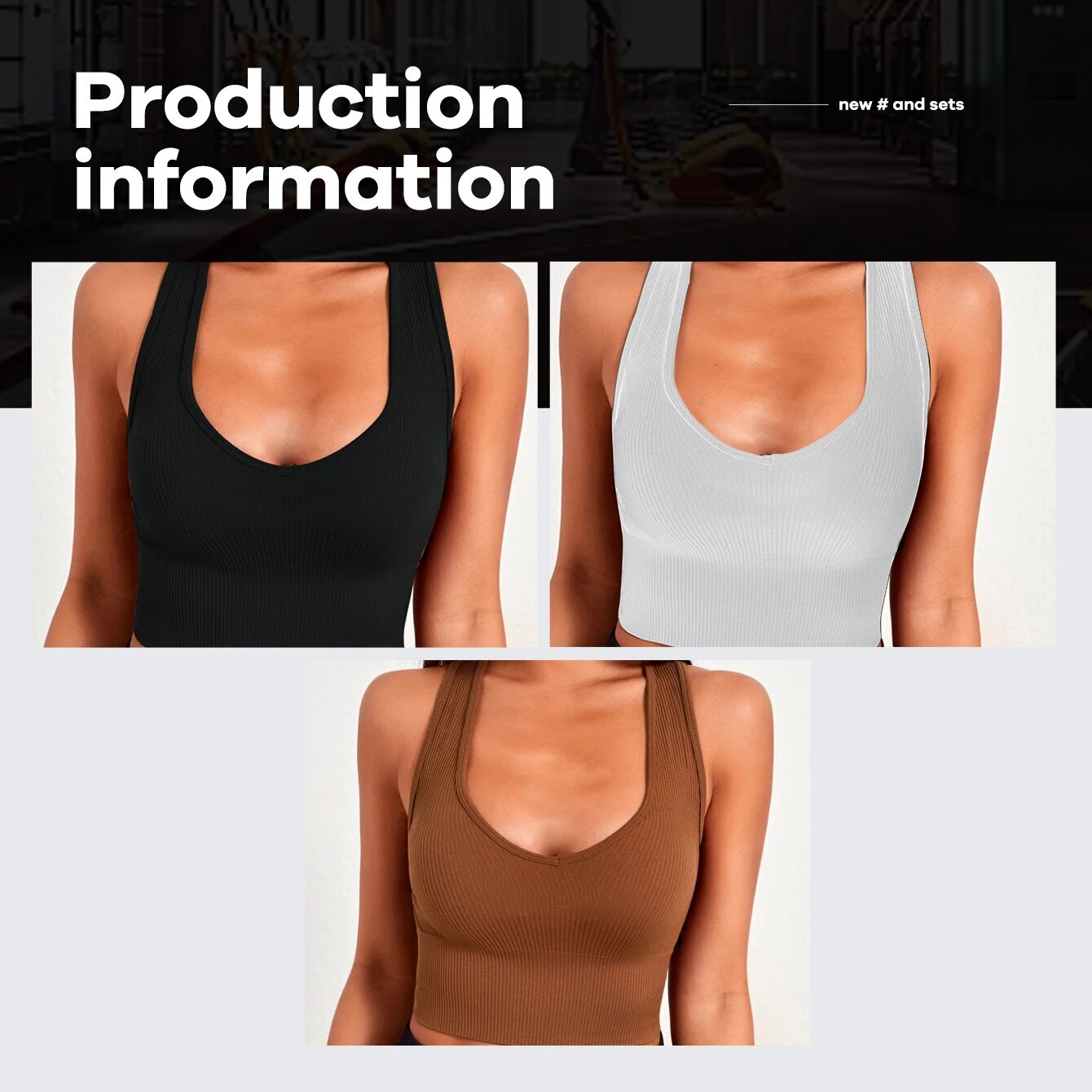 Women's Seamless Yoga Ribbed Knit Sports Bra Vest Without Steel Rings Running Fiess Breathable Top Can Be Worn Externally