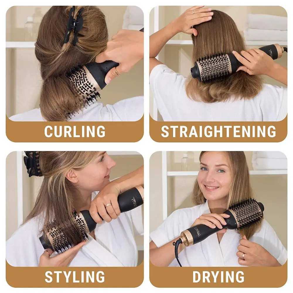 One step hair dryer and volumetric hot air brush professional straightener and curling iron hot comb hair dryer hair styling tool CL240923