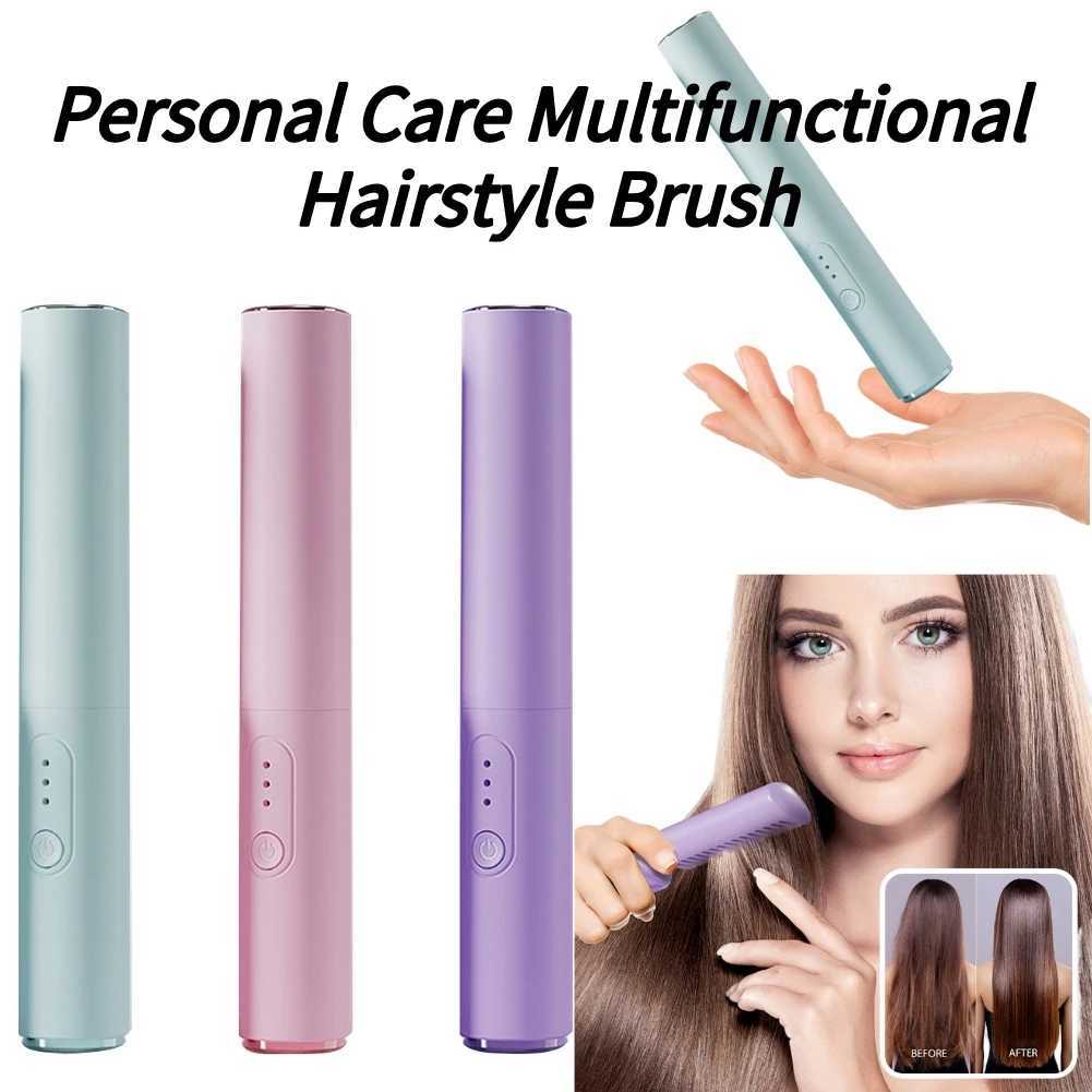 Personal care multifunctional hair brush USB charging mini straightener cordless female straightener CL240923