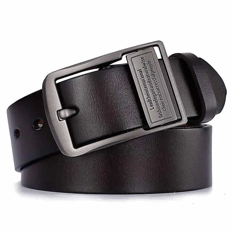 2023 Real Genuine Leather Belts for Men Luxury Designer Brand High Quality Plus Size 130 140 150 160 170 cm Male Pin Buckle BeltX240923