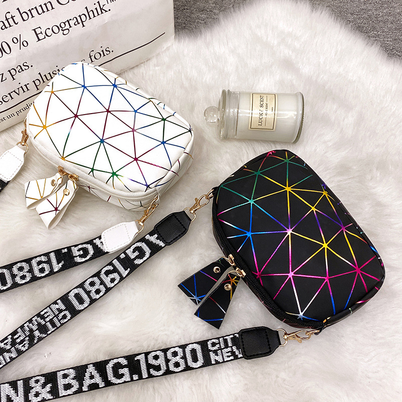 Printed Wide Shoulder Straps Crossbody Bag Designer Ladies Handbags Cosmetic Bag Colorful Grid Pattern Tote Bag Letter Straps Fashion Bags DPD2409234