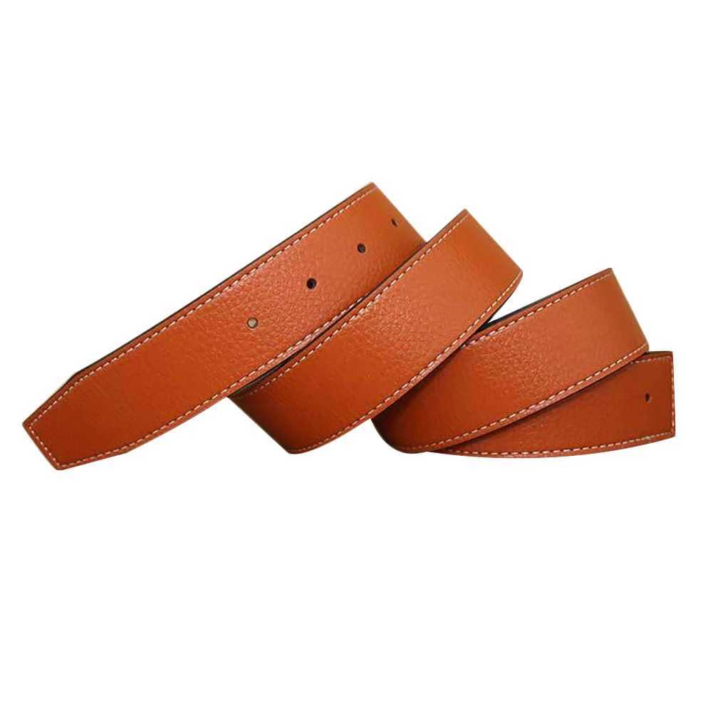 2020 New 3.7cm Luxury Mens Leather Automatic Ribbon Waist Strap Belt Without Buckle BlackX240923