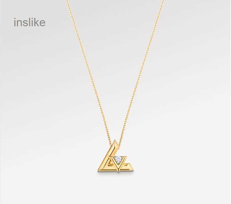 EU US popular necklace designer for women 925 sterling silver letter necklace diamond pendant necklace 18k gold plated jewelry Valentines Day gift