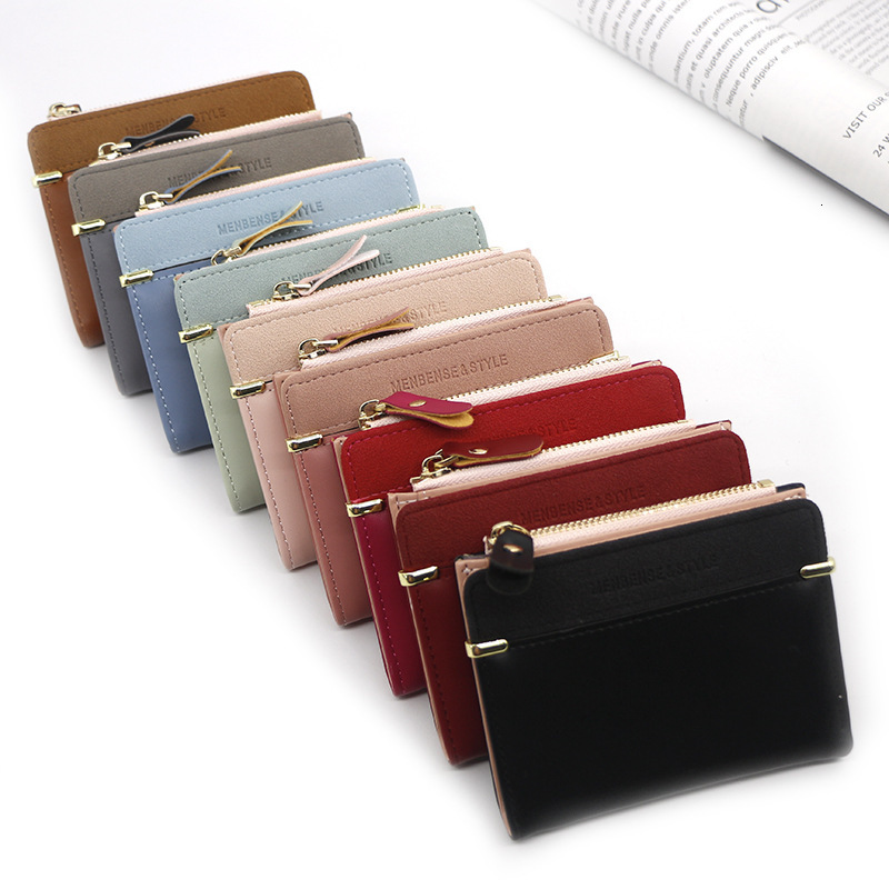 Wallets Womens Short Pink Coin Purse Fashion Wallets Woman Card Holder Small Ladies Wallet Female Hasp Mini Clutch for Girl