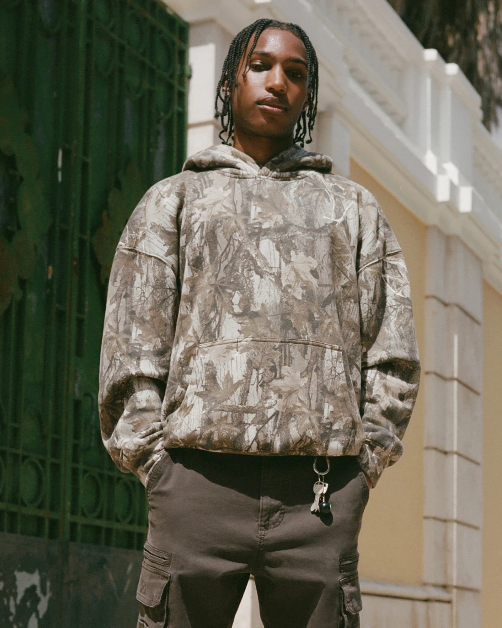 High Street Hip Hop Oversized Camo Hoodies Y2K Retro Hoodie Men Printed Camouflage Pattern Pullover Sweatshirts Streetwear 240923