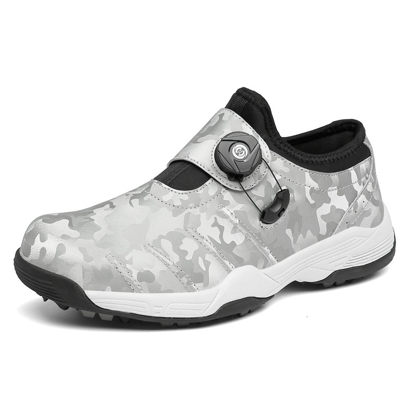 ddmytiger Large size couple anti slip wear-resistant golf shoes, men's and women's casual rotating button waterproof sports shoes C