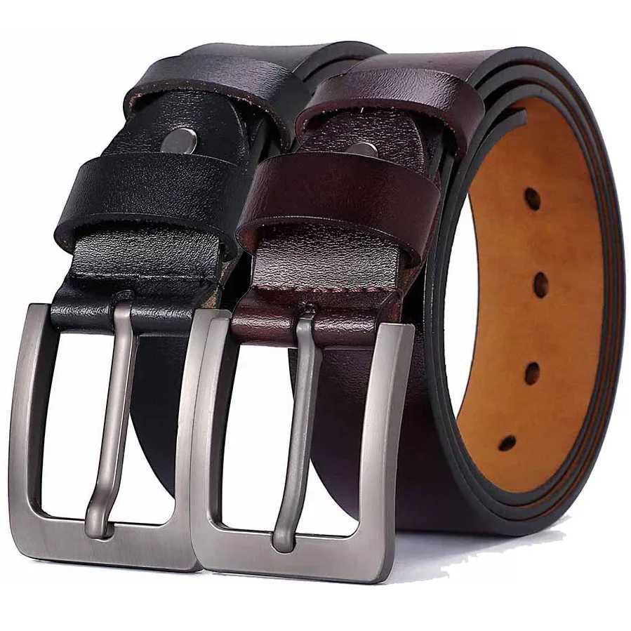 Plus Size LONG Large 130 140 150 160 170cm Men Belts High Quality Real Genuine Leather Pin Buckle Male Belts Waist for JeansX240923