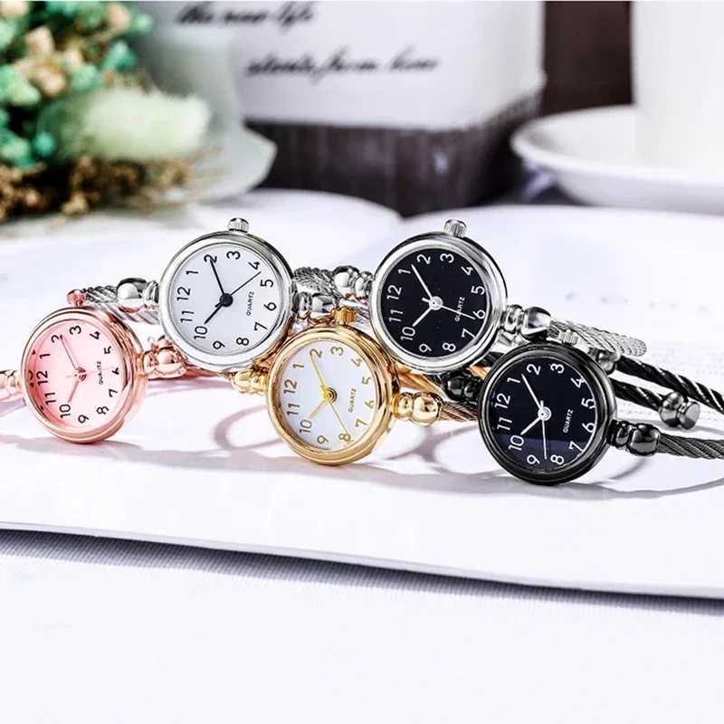 Women Watches Small Gold Bangle Bracelet Watch Stainless Steel Retro Ladies Quartz Wristwatch Fashion Casual Thin Chain WatchesX240923
