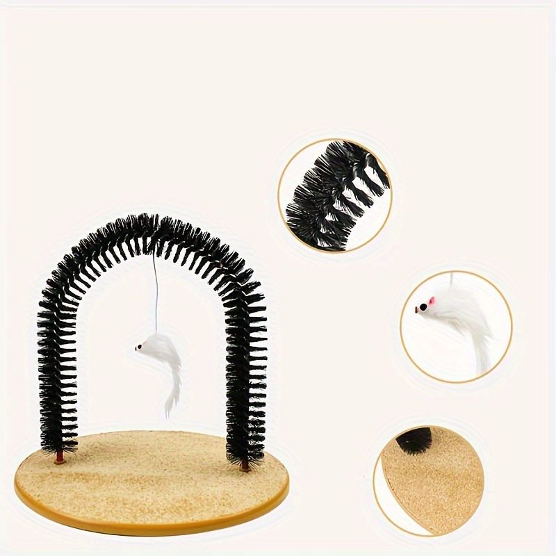 Arch-Shaped Cat Scratcher and Fur Remover for Pets