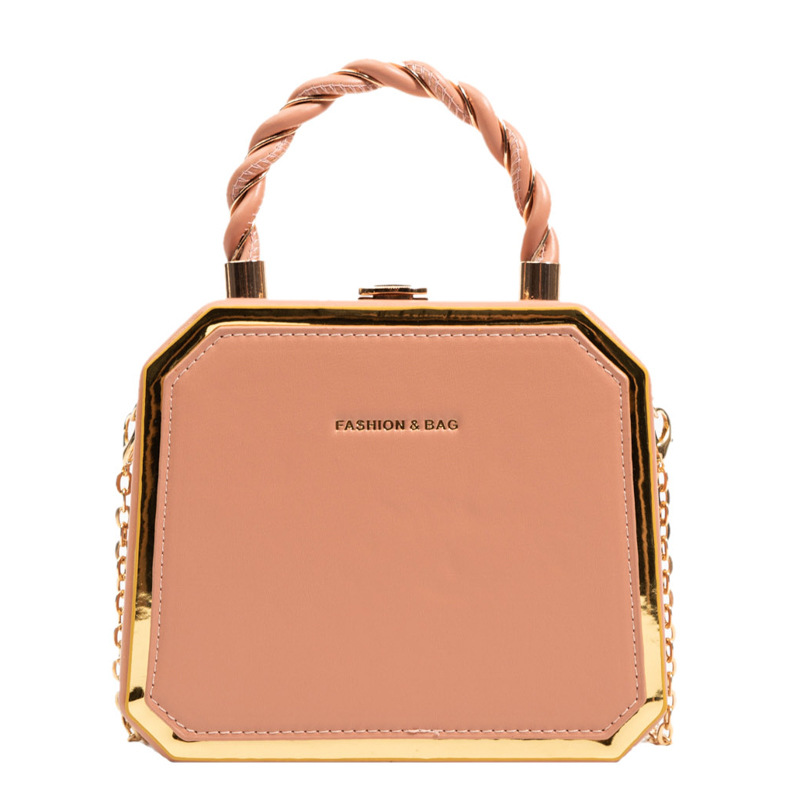 High-end and elegant handbag 2024 autumn casual simple box bag versatile chain shoulder bag