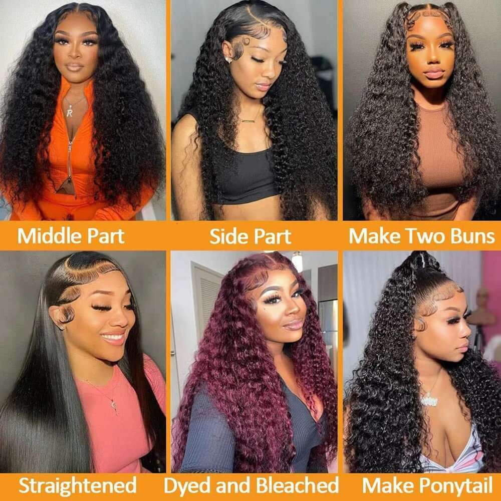 4x4 Deep Wave Frontal 13x6 Hd 13x4 5x5 Curly 30 Inch Lace Front Wig Human Hair Brazilian Remy Glueless Wigs