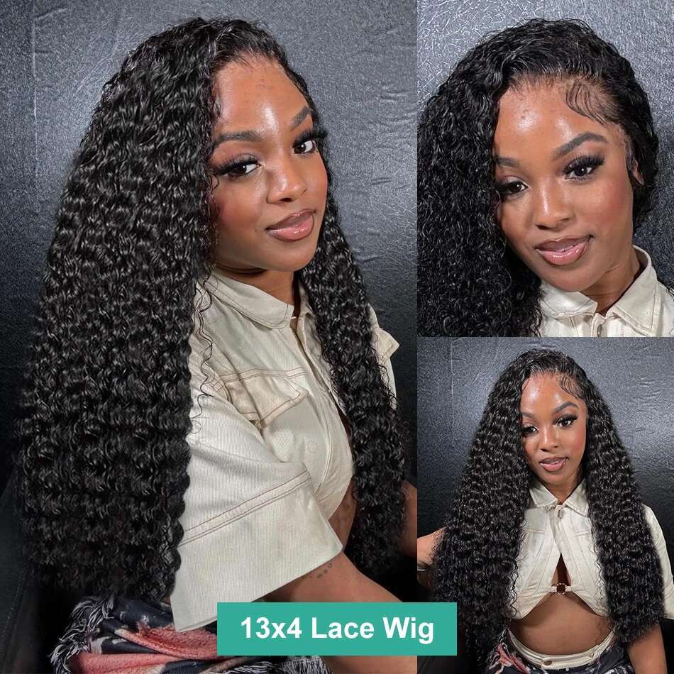 4x4 Deep Wave Frontal 13x6 Hd 13x4 5x5 Curly 30 Inch Lace Front Wig Human Hair Brazilian Remy Glueless Wigs