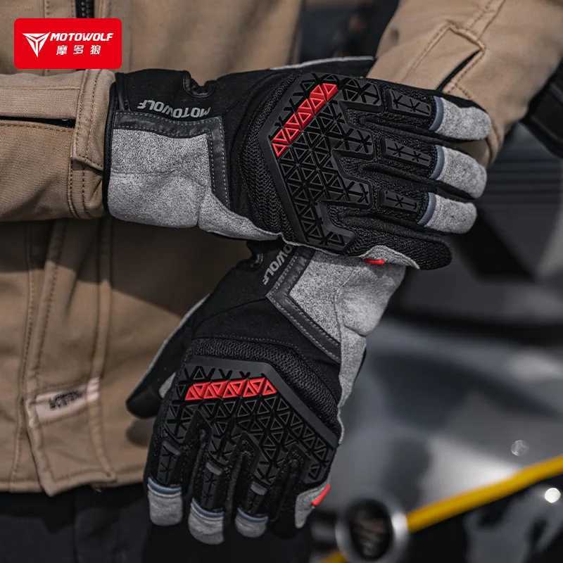 Mens full finger touch screen motorcycle gloves Accesorios Para Motos TPR Protector Luvas Para Guantes De Motocicista W240923