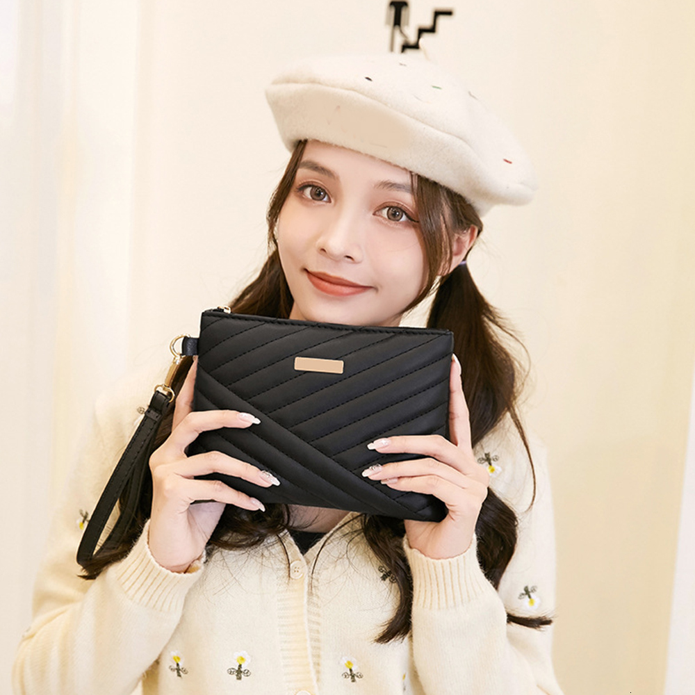 wallet 2025 Clutch Bag Korean Version New Embroidery Large Capacity Envelope Ladies Handbag Fashion All match Temperament Female
