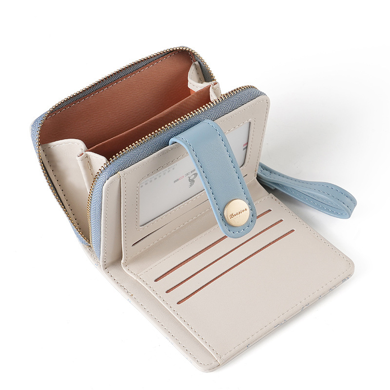 2025 New Cute Cat Girl Wallet Short Student Card Clip Money Bag Zipper Women wallet s Wallet