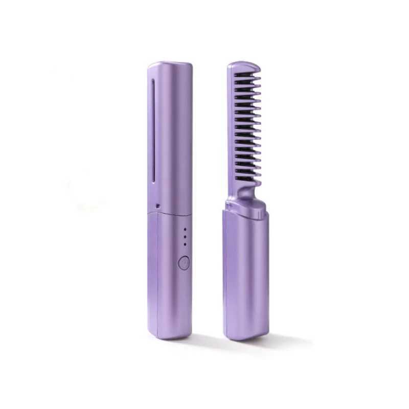 2-in-1 professional straightener curling iron USB straightening comb wet dry straightener CL240923