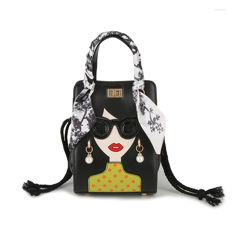 Totes Brand Beauty Glasses Handbags For Women High Quality PU Shoulder Bag Cute Scarf Purses And Crossbody zhanyishengli