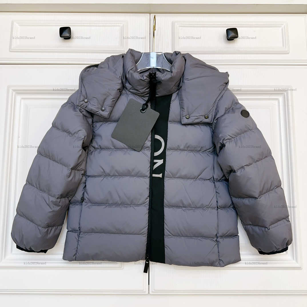 New kids coat hooded design Logo printing baby Jackets Size 110-160 CM kids designer clothes White duck down boys girl Outwear