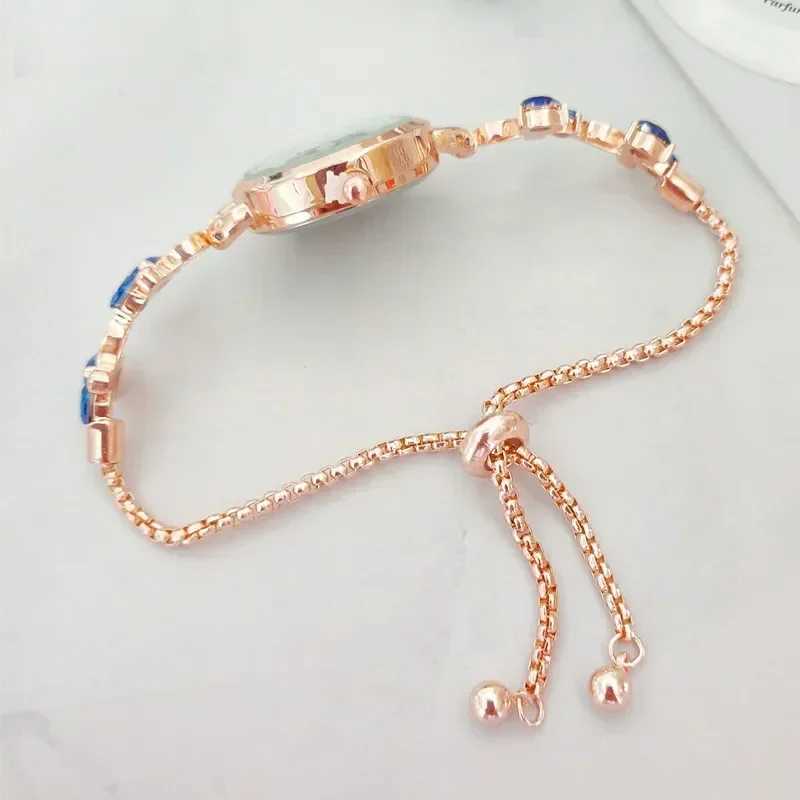 Elegant Watch for Women Reloj Mujer Rhinestone Inlaid for Clover Lady Watches Quartz Wristwatch Bracelet Clocks Montres FemmesX240923