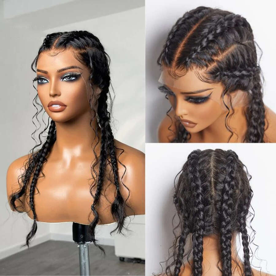 28Inch Frontal Wig Transparent Lace Water Wave Human Wigs 180% Density Full End Natural Color Raw Indian Hair