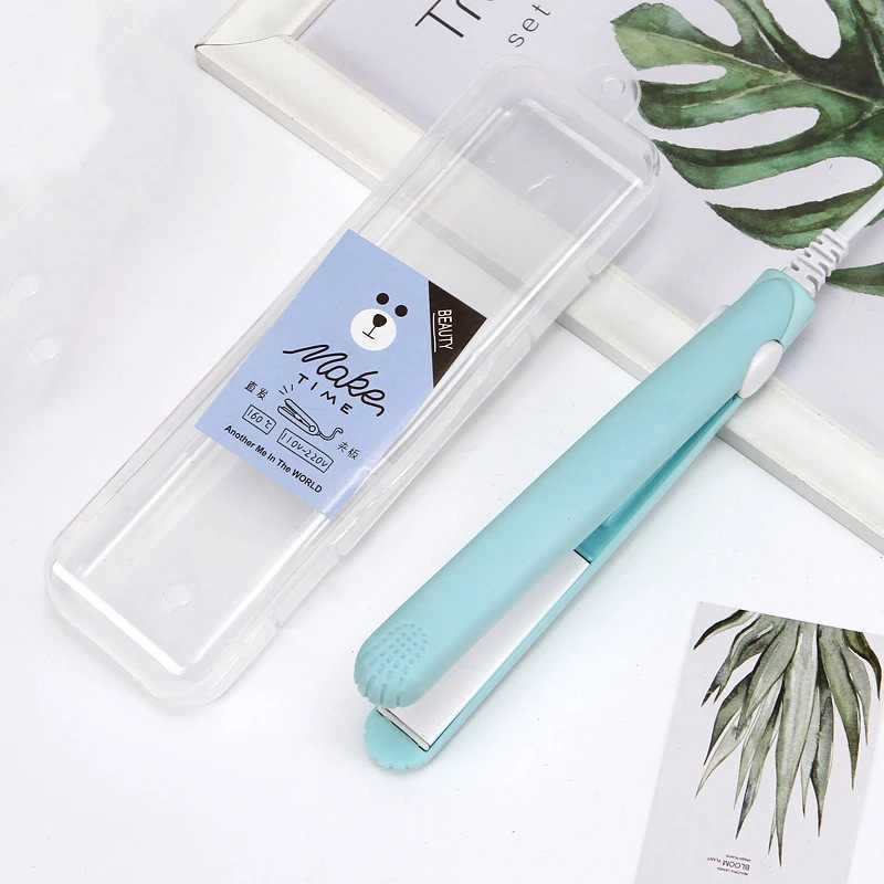 Mini Iron Curling 110V-220V Enamel Straightener Repair Beauty Health Thermostatic Water Lock Ceramic Glass Coating Travel CL240923