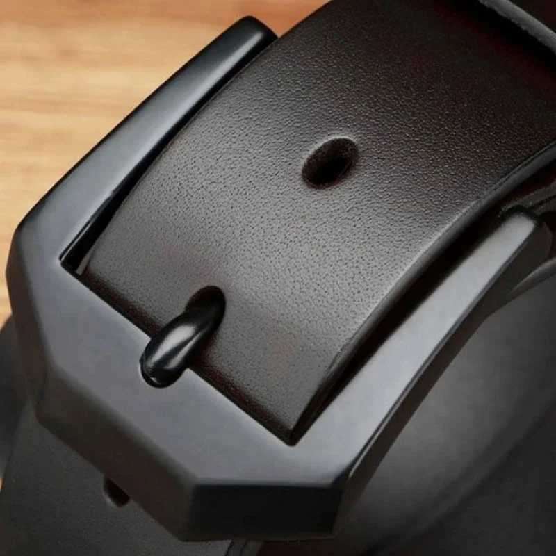 Men Leather Belt Clips Copper Needle Buckle Fashionable Casual Style Business Versatile Simple High-end FeelX240923