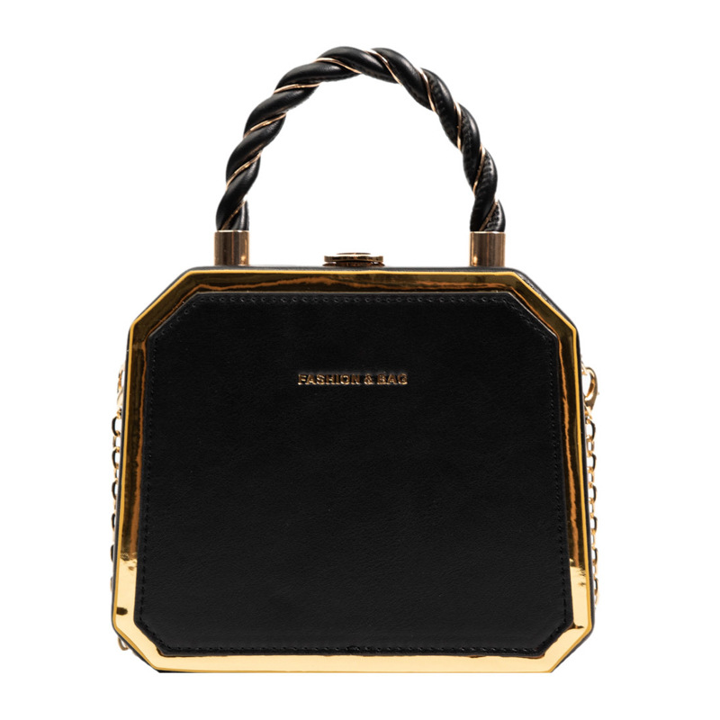 High-end and elegant handbag 2024 autumn casual simple box bag versatile chain shoulder bag